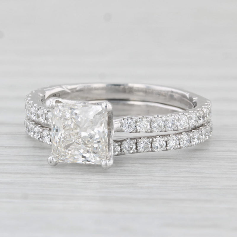 Jaffe 2.48ctw Princess Lab Grown Diamond Engagement Wedding Ring 14k Gold IGI