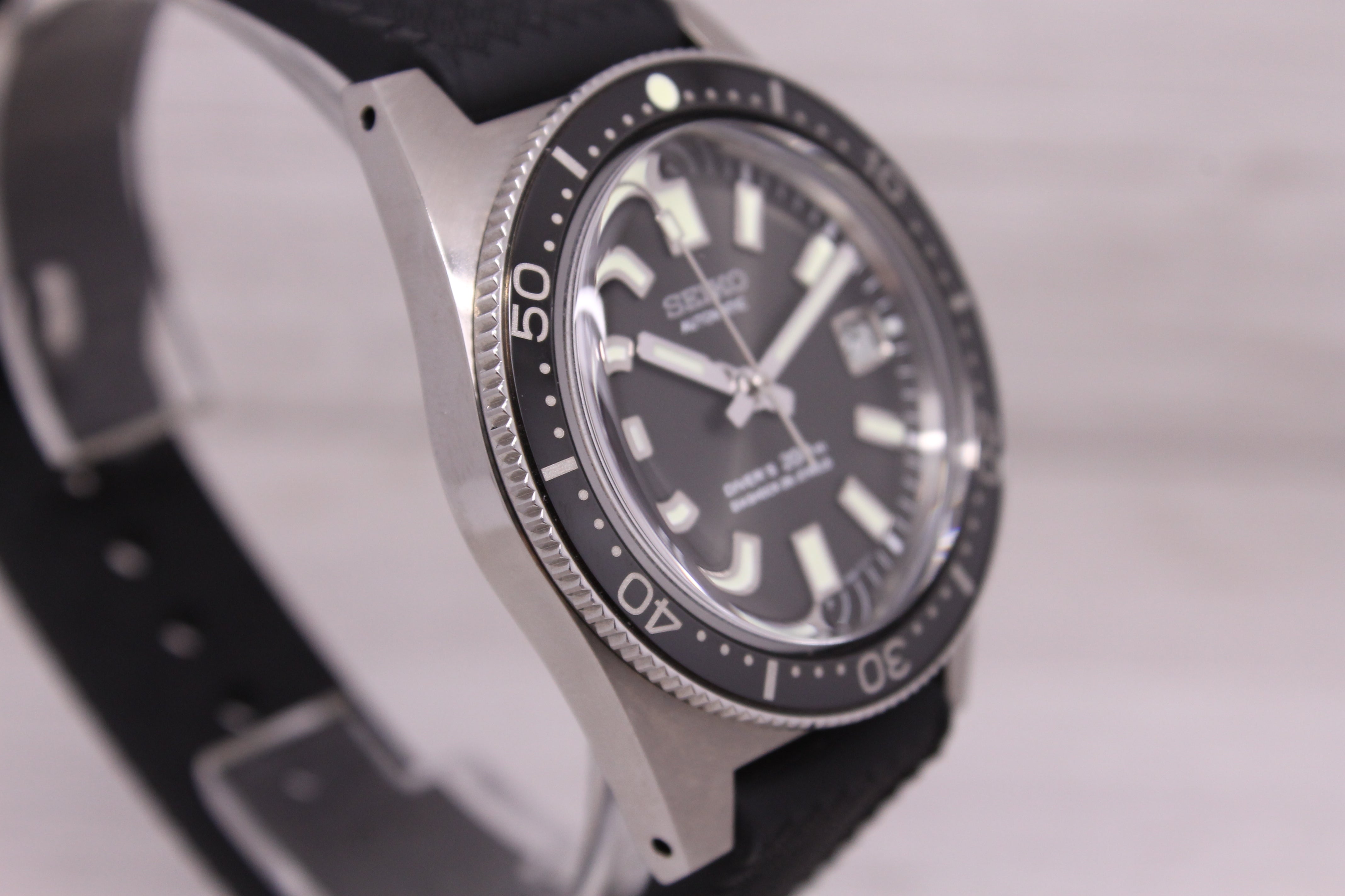 Dark Gray Seiko SJE093 62MAS Limited Edition 1965 38mm Steel Divers Watch Boxes - MINT -