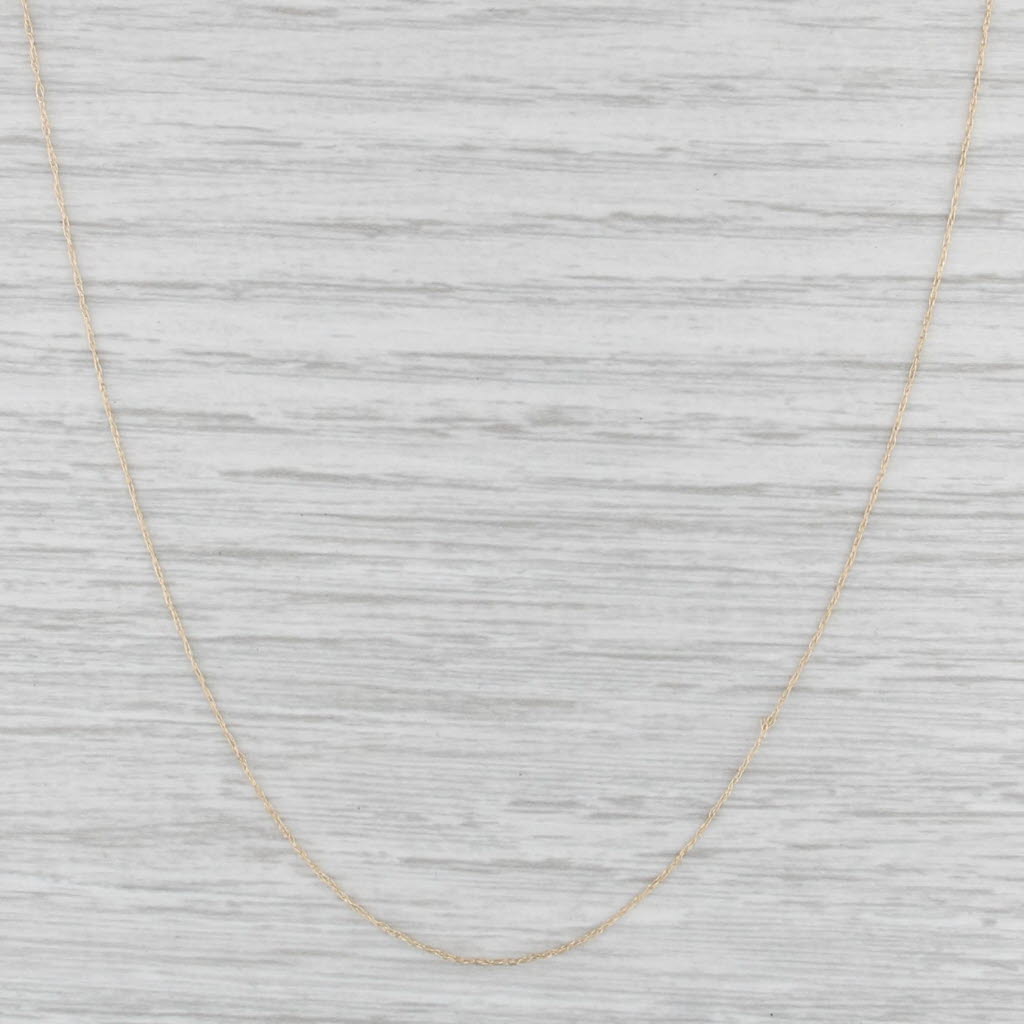 19.25" 0.7 mm 14k Yellow Gold Fine Thin Rope Chain Necklace