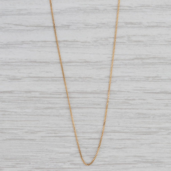 16" Curb Chain Necklace 18k Yellow Gold 0.6mm