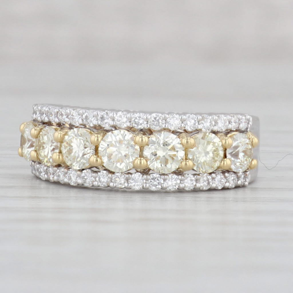 Light Gray New Allison Kaufman 1.64ctw Diamond Ring 14k Gold Sz 6.75 Stackable Anniversary