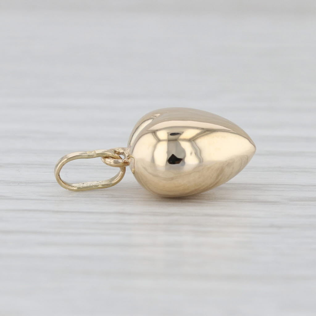 Puffy Heart Pendant 14k Yellow Gold Small Charm