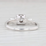 Light Gray 0.41ctw Round Diamond Engagement Ring 14k White Gold Size 5.5