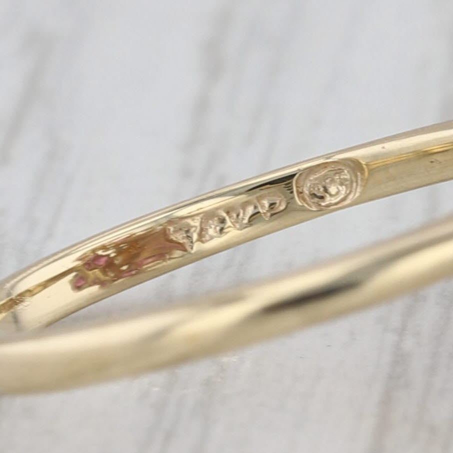 1.14ctw Ruby Diamond Cluster Ring 14k Yellow Gold Size 7.75