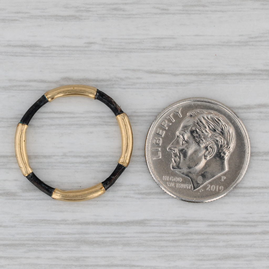 Gray Antique Hair Ring 10k Yellow Gold Size 5 Band Stackable