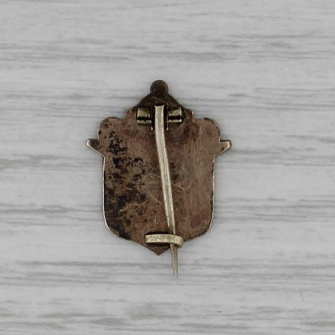 Antique Masonic Pin 6-7k Gold Square Compass Blue Lodge Emblem Badge