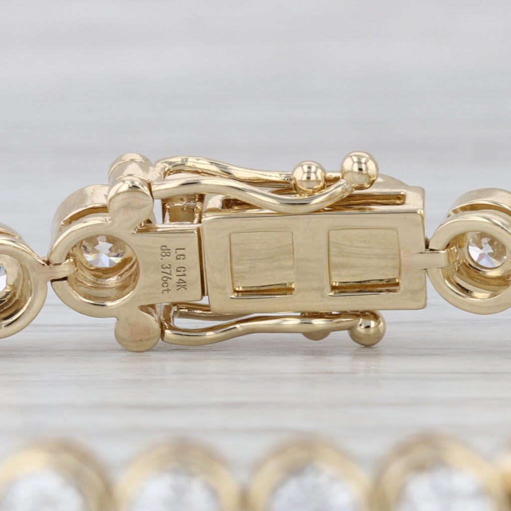 New 8.37ctw Lab Grown Diamond Tennis Bracelet 14k Yellow Gold 6.75" 5.7mm