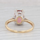 2.52ctw Pink Tourmaline Diamond Ring 18k Yellow Gold Size 7.25
