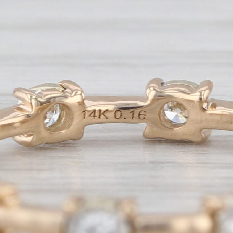 0.16ctw Diamond Eternity Band 14k Yellow Gold Stackable Ring Wedding Anniversary