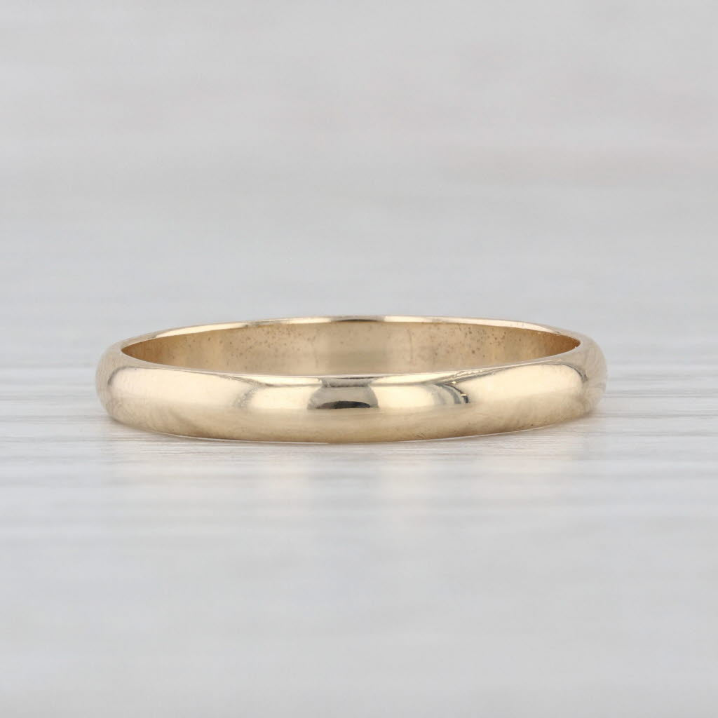 Size 9.25 Wedding Band 10k Yellow Gold Stackable Ring