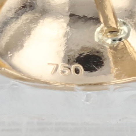 Small Textured Drop Earrings 18k Yellow Gold Snap Top Lever Backs