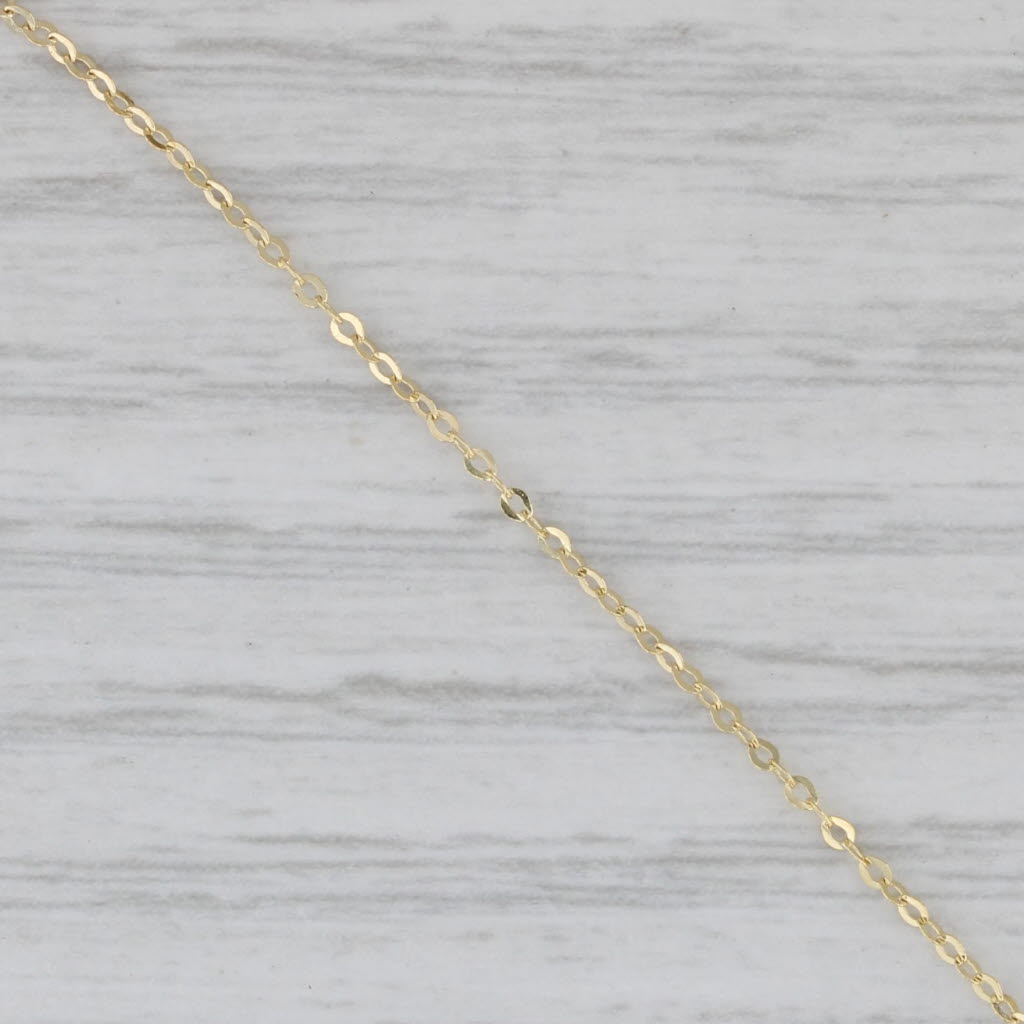 Gray New Heart Cable Chain Bracelet 14k Yellow Gold 7"