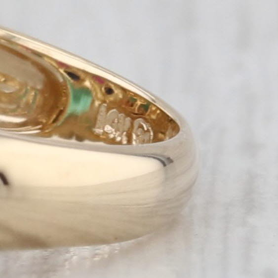 1.12ctw Ruby Sapphire Emerald Ring 14k Yellow Gold Size 7