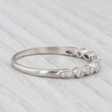 0.12ctw Diamond Stackable Ring 10k White Gold Size 8 Wedding Band