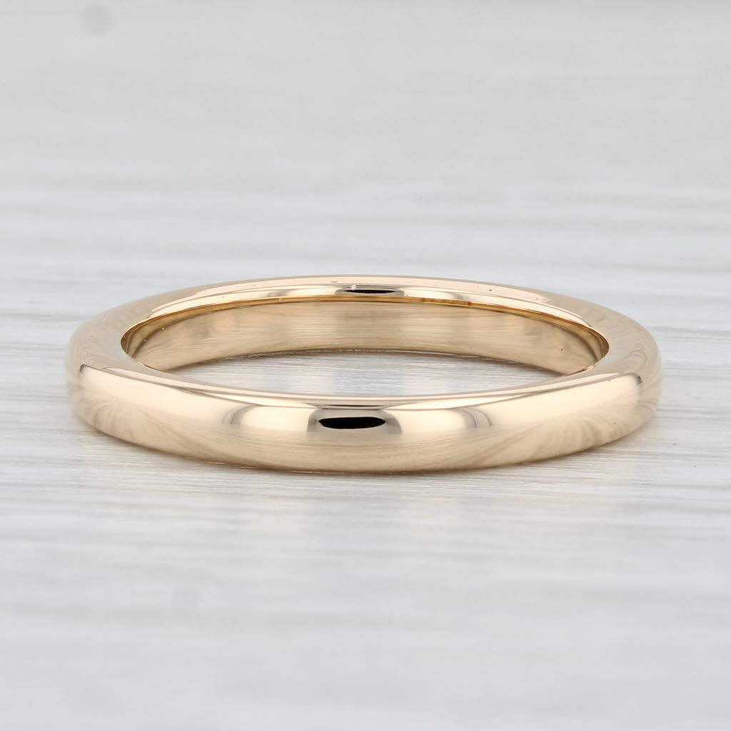 Light Gray Vintage Classic Women's Wedding Band 18k Yellow Gold Size 6.5 Ring Woods