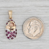0.80ctw Garnet Baby Shoe Booty Pendant 14k Yellow White Gold January Birthstone