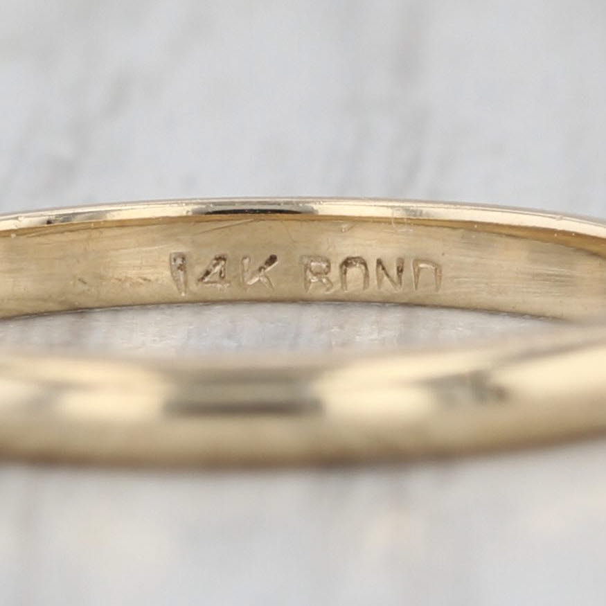 Classic 14k Yellow Gold Wedding Band Size 6 Ring Stackable