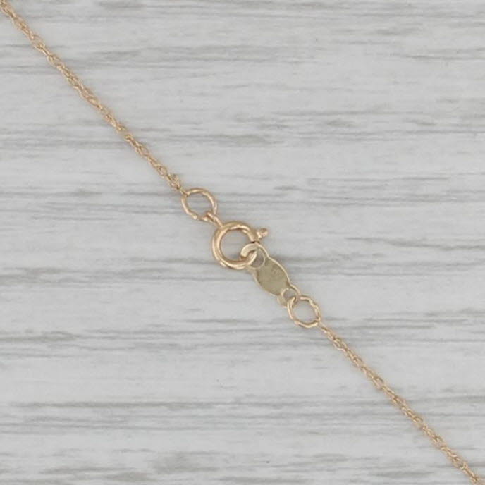 1ctw Aquamarine Cross Pendant Necklace 14k Yellow Gold 18.25" Rope Chain