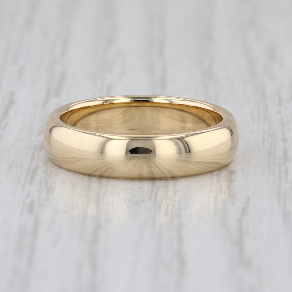 Tiffany & Co Forever 4.5mm Wedding Band 18k Yellow Gold Size 5.75-6 Ring