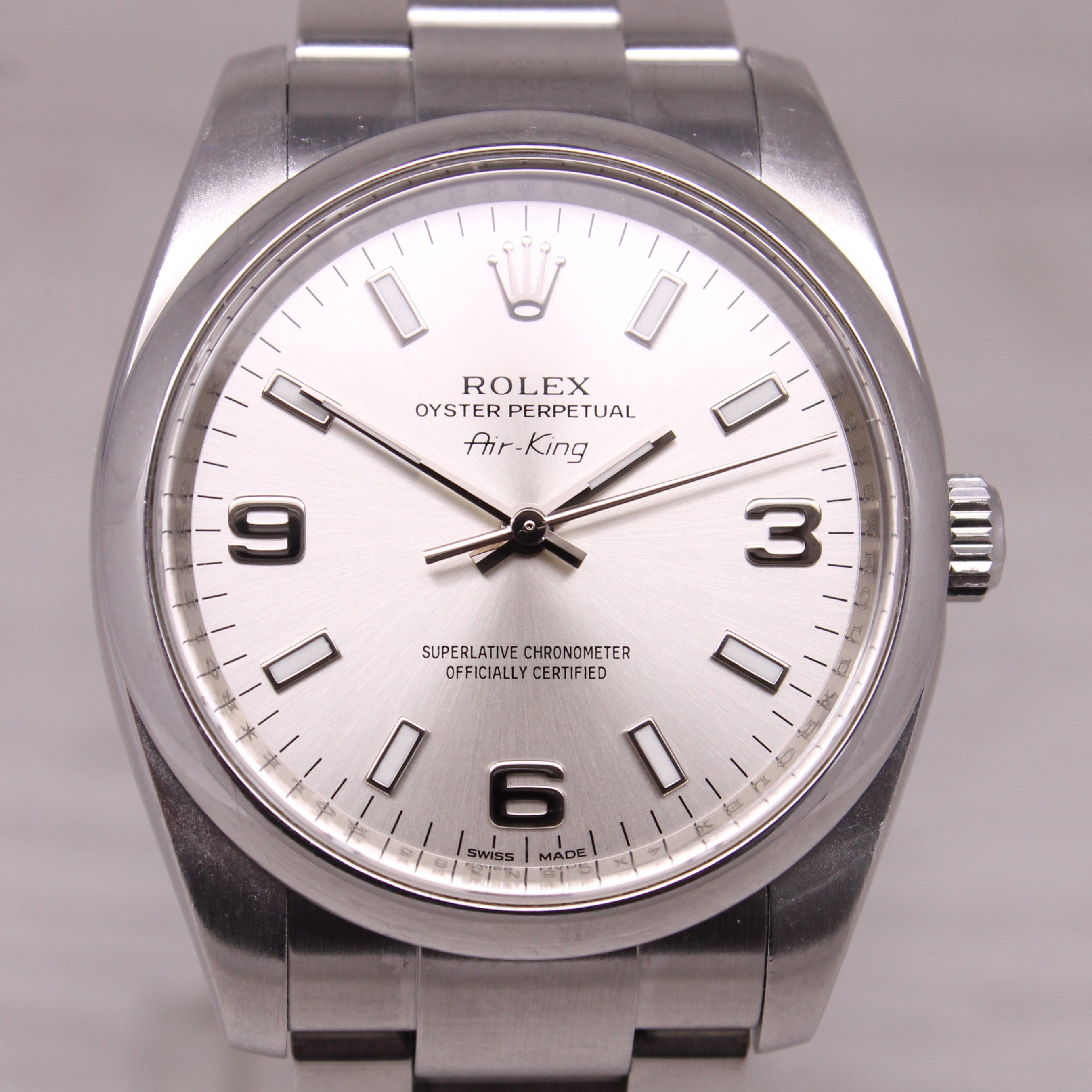 Rolex Air King 114200 34mm Stainless Steel 3-6-9 Dial Automatic Watch Oyster
