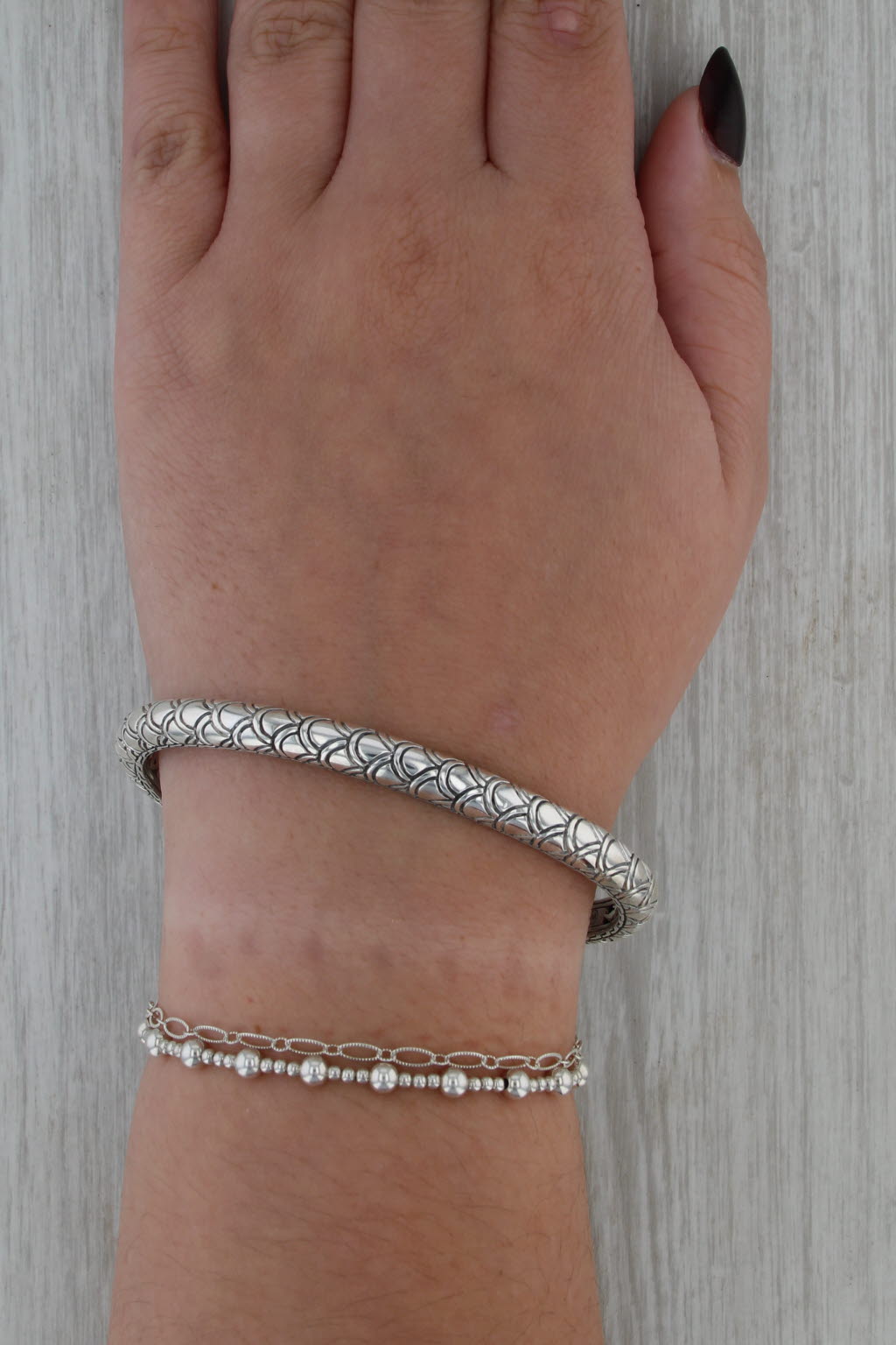 John Hardy Naga Legends Collection Cuff Bracelet Sterling Silver Dragon Scales