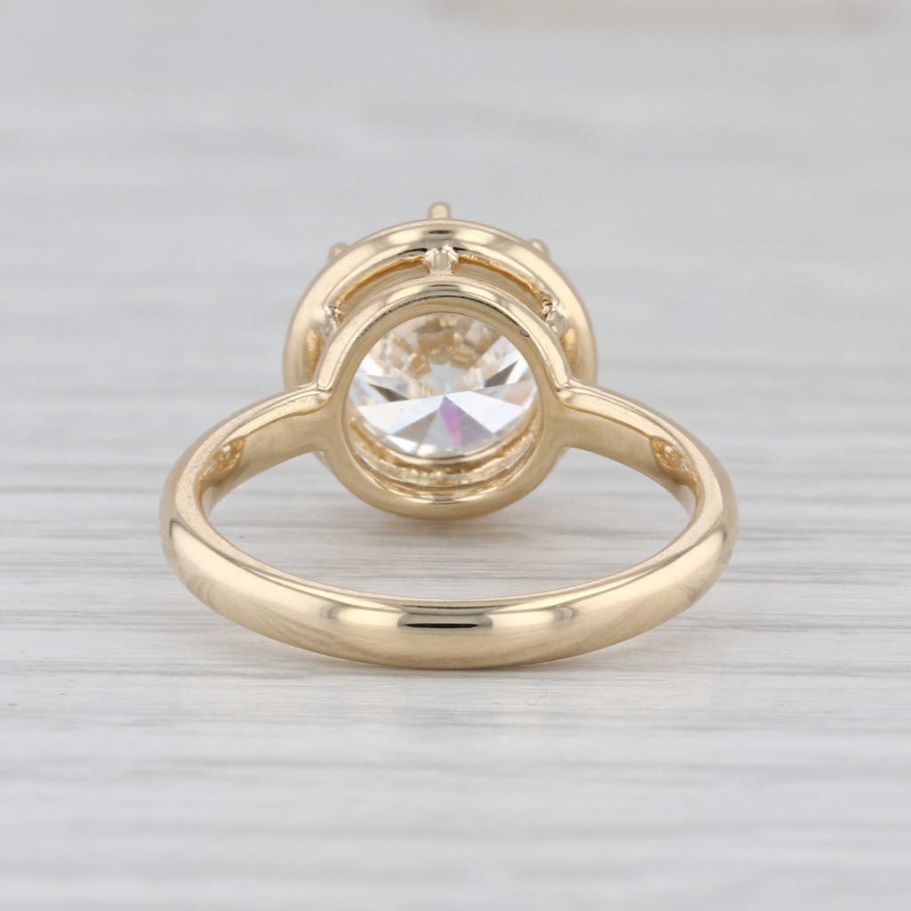 New 3.01ct VVS2 D Lab Grown Diamond Solitaire Engagement Ring 14k Gold Size 6