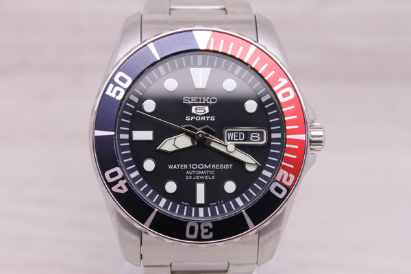 Seiko 5 Men’s Automatic Watch Pepsi Divers Day/Date 7S36-03C0 w/ Bracelet