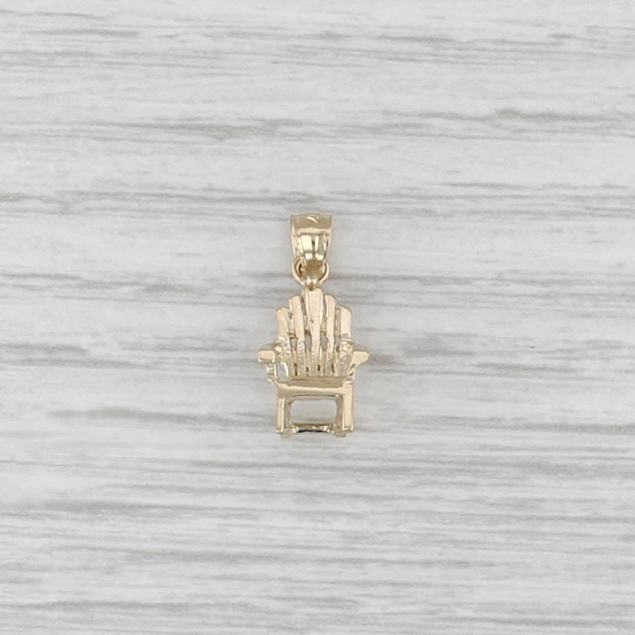 Adirondack Chair Pendant 10k Yellow Gold Porch Beach Chair Charm