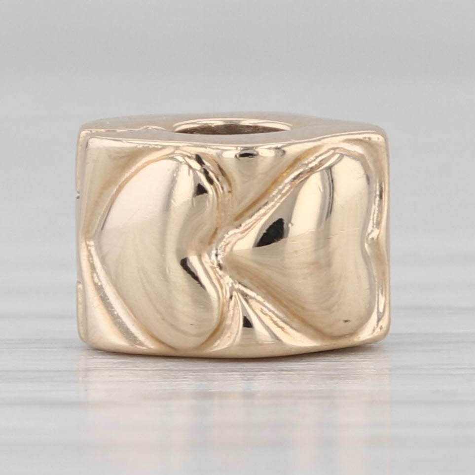 Authentic Pandora Simple Heart Clip Charm 750243 14k Gold Lock 585 ALE