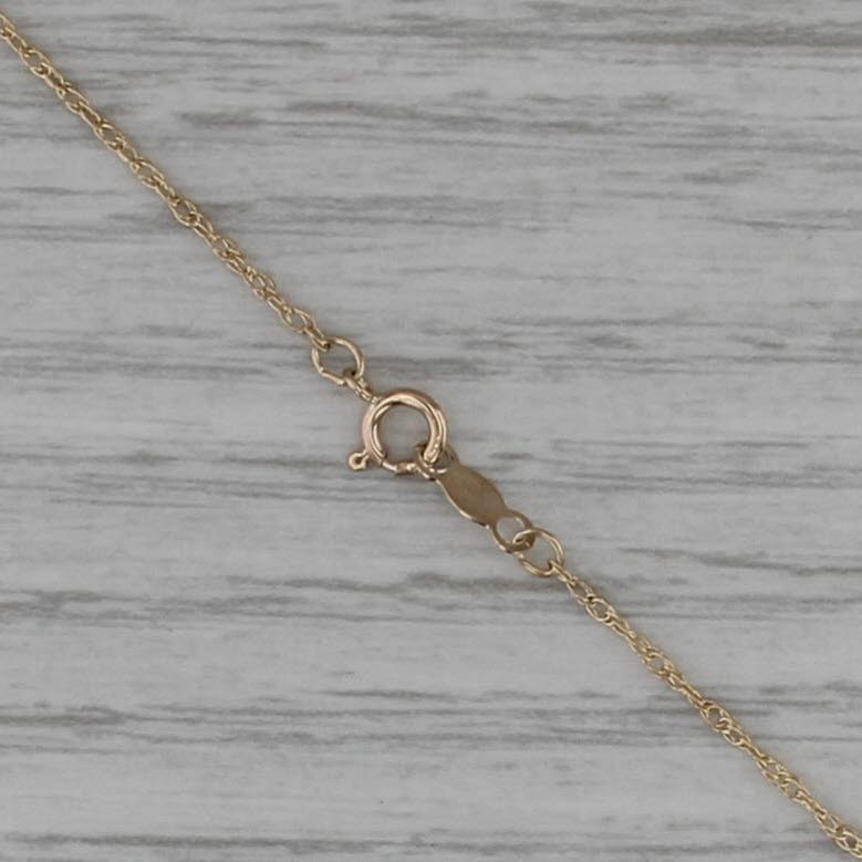 18" Rope Chain Necklace 14k Yellow Gold 1mm
