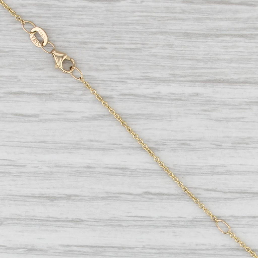 Effy 0.75ctw Gemstone Seahorse Pendant Necklace 14k Gold 16-18" Cable Chain