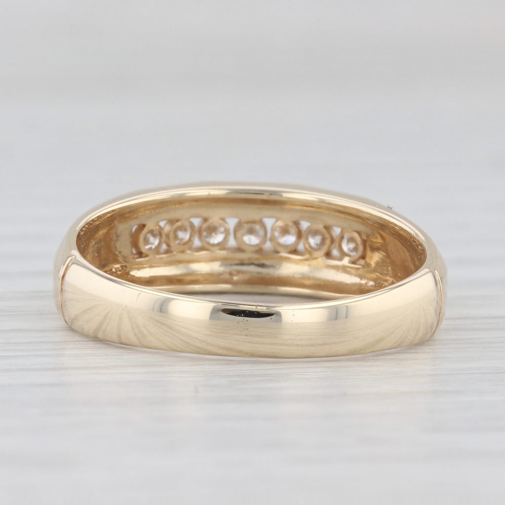 Light Gray 0.24ctw Diamond Wedding Band 14k Yellow Gold Size 9.75 Men's Ring