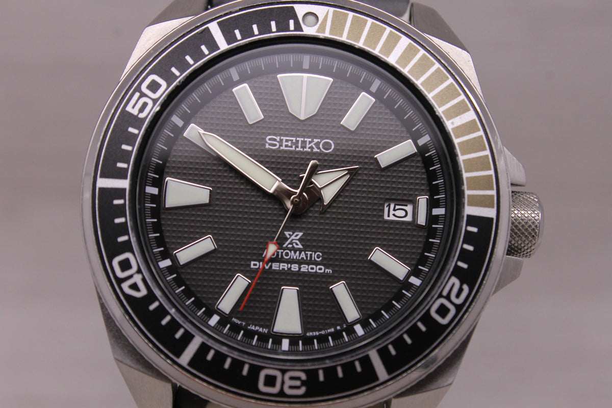 Seiko Prospex Samurai 44m Automatic Divers Watch Date Stainless Steel SRBP51