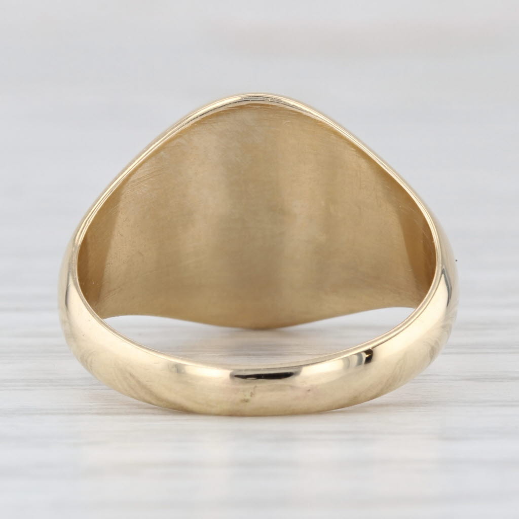Engravable Signet Ring 14k Yellow Gold Size 7.75