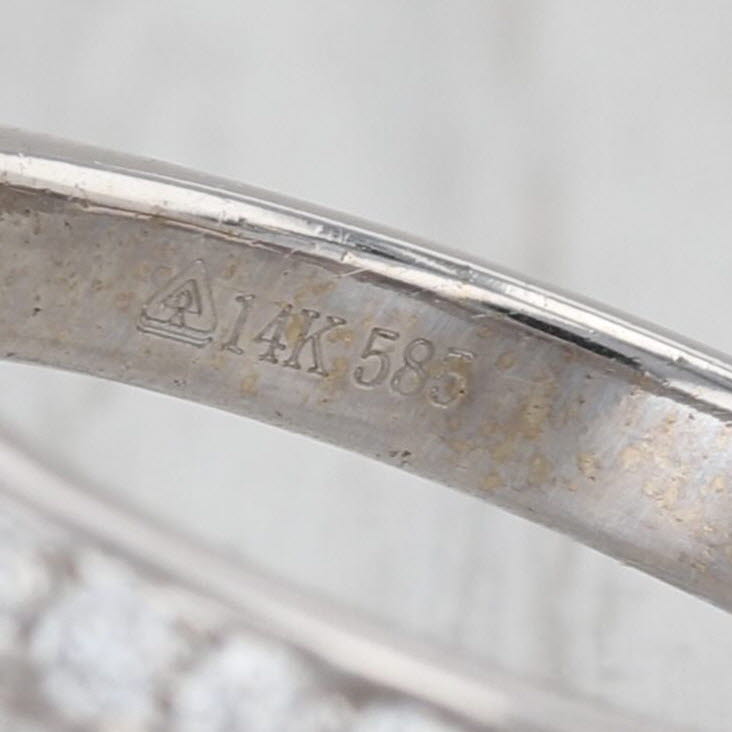 2.18ctw Moissanite Halo Ring Emerald Cut 14k White Gold Size 9-9.25 Engagement