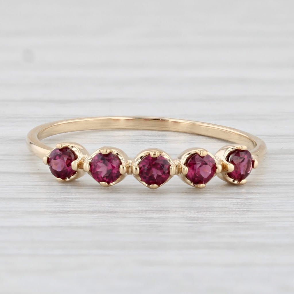 Light Gray 0.50ctw Garnet Ring 14k Yellow Gold Size 7 Stackable