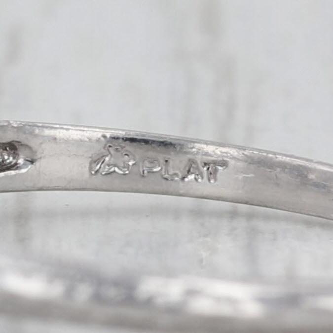 Art Deco Old European Cut Diamond Solitaire Engagement Ring Platinum Filigree