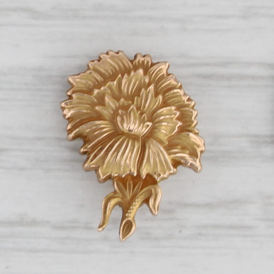 Gray Vintage Mystery Society Flower Pin School Fraternity Sorority Mother's