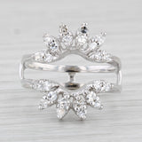 Light Gray 0.30ctw Diamond Ring Jacket Enhancer 14k White Gold Size 7 Bridal Wedding