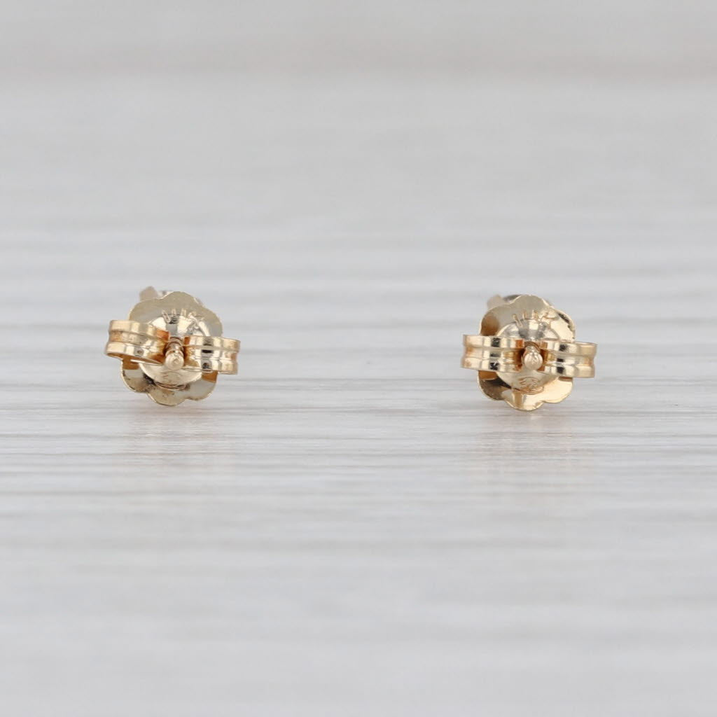 0.23ctw Small Diamond Stud Earrings 14k Gold Round Solitaire Studs Screw Back