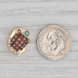 Gemstone Turtle Slide Bracelet Charm 14k Gold Turquoise Garnet Pearl
