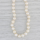 Cultured Pearl Bead Strand Necklace 14k Yellow Gold 16.5" 5.3mm