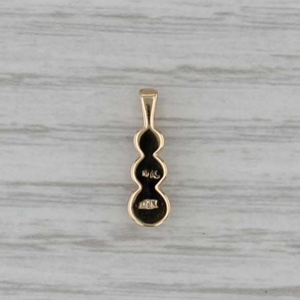 Small 0.20ctw Diamond 3-Stone Journey Pendant 14k Yellow Gold