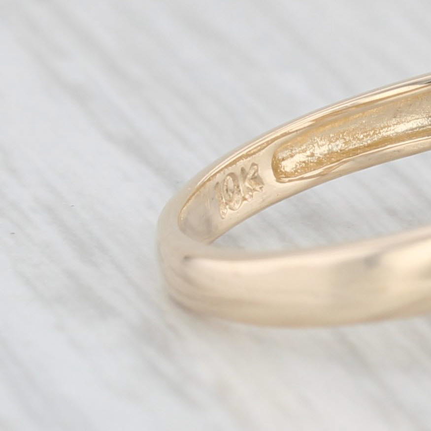Light Gray Diamond Open Heart Ring 10k Gold Size 7.25 Women's Gift Keepsake