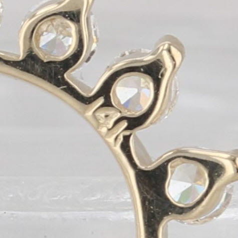 0.44ctw Cubic Zirconia Enhancer Pendant 14k Yellow Gold Open Center