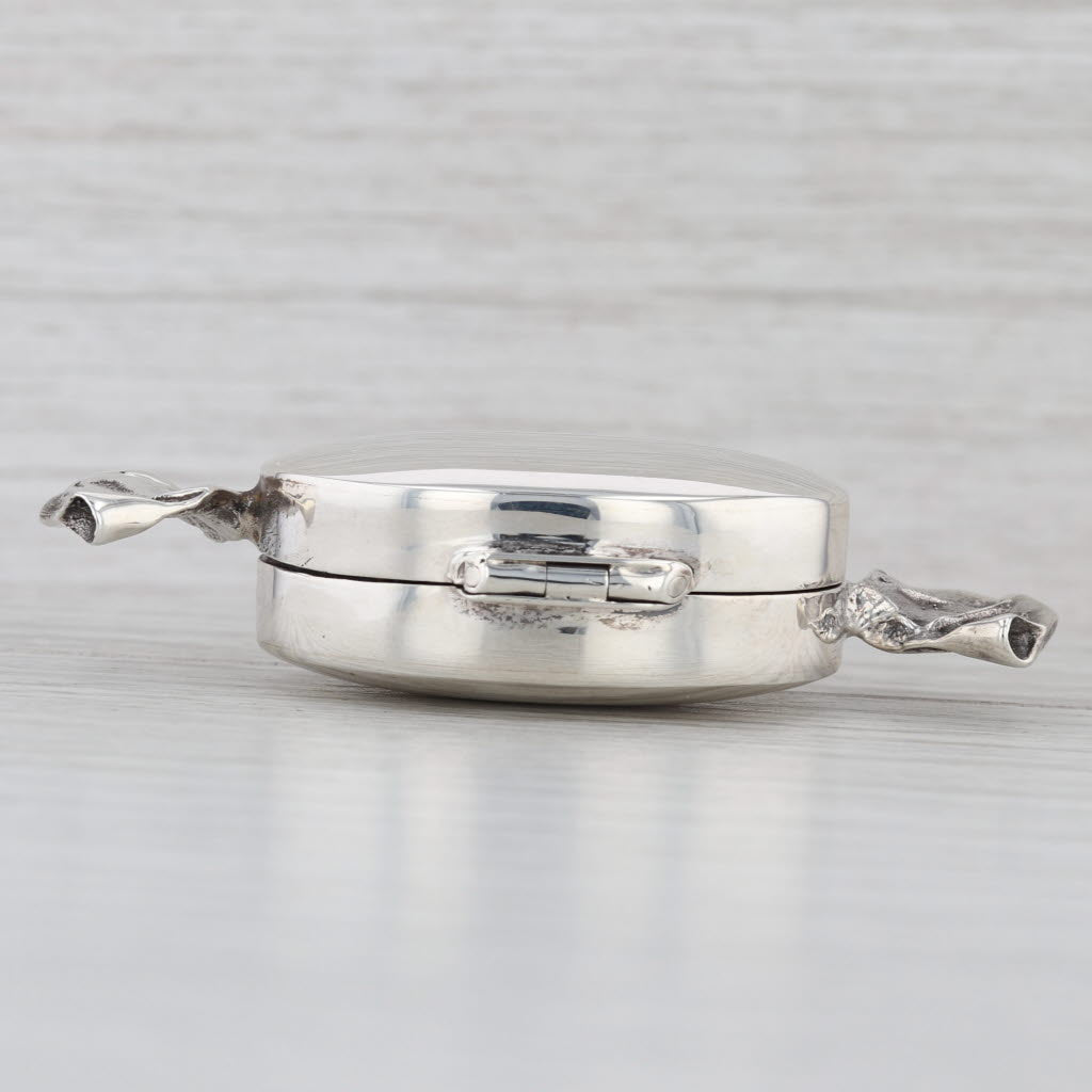 Candy Wrapper Trinket Pill Box Vintage Sterling Silver