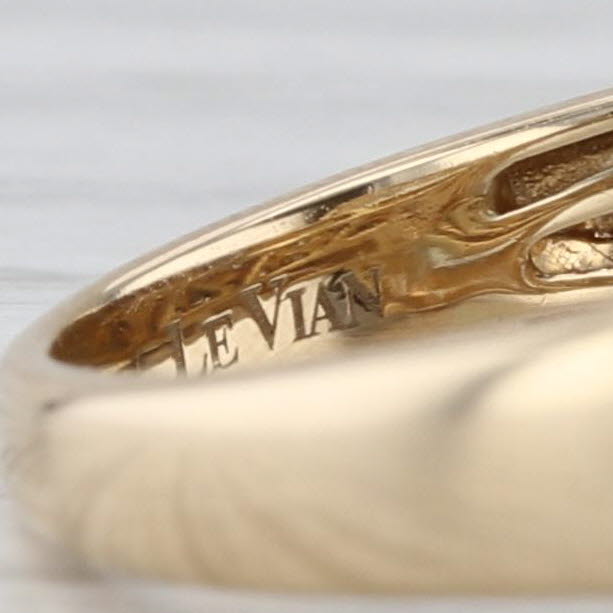 Le Vian 0.69ctw Diamond Belt Buckle Ring 14k Yellow Gold Size 7
