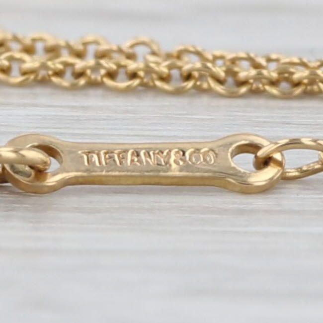 Tiffany Paloma Picasso Loving Heart Pendant Necklace w/ Box 18k Gold 16.5"