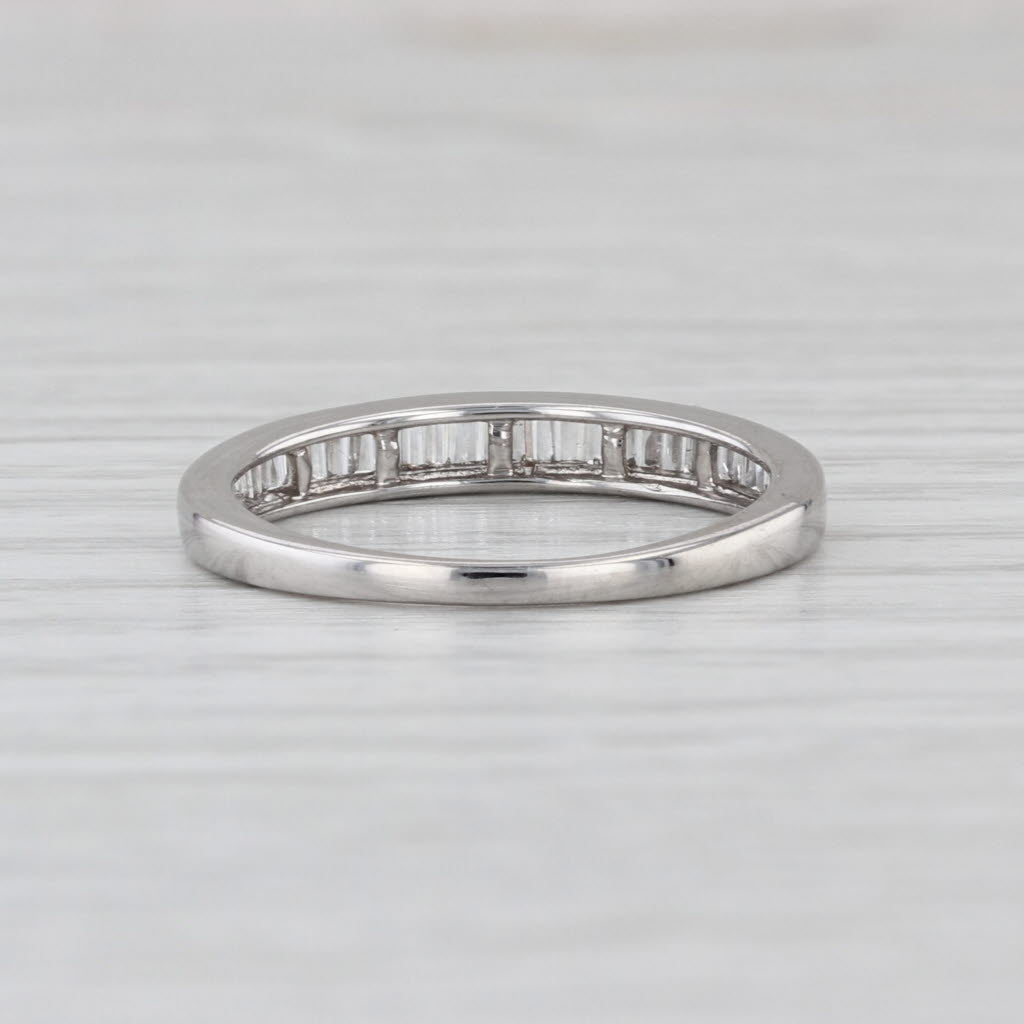 0.23ctw Diamond Wedding Band 14k White Gold Stackable Anniversary Ring Size 6.5