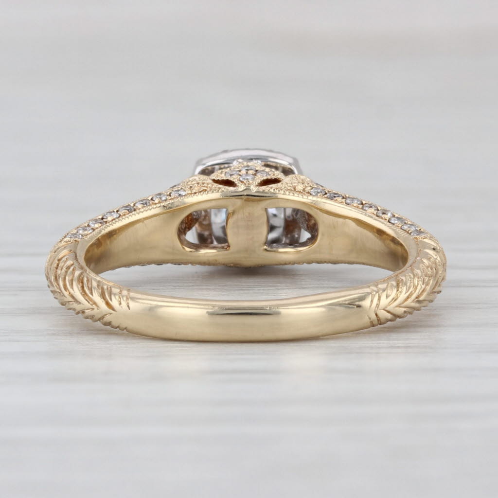 Neil Lane 0.84ctw Princess Diamond Halo Engagement Ring 14k Yellow Gold Sz 6.75